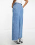 Фото #6 товара ASOS Weekend Collective low rise denim midi skirt in mid wash