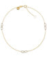 ფოტო #1 პროდუქტის Two-Tone Infinity Design Anklet in 14k Gold and 14k White Gold