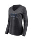 Фото #2 товара Women's Heather Charcoal Dallas Cowboys Component Long Sleeve V-Neck T-shirt