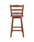 Фото #7 товара Кухонный стул с опорой из дерева Winsome scalera 38.4" Wood Ladder-Back Swivel Seat Counter Stool