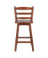 Фото #7 товара Scalera 38.4" Wood Ladder-Back Swivel Seat Counter Stool