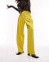 Topshop Tailored utility style trouser in acid yellow