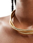 Фото #4 товара DesignB London textured chunky necklace in gold