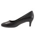 Фото #4 товара Trotters Fab T1905-001 Womens Black Leather Slip On Pumps Heels Shoes 11