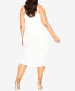 ფოტო #2 პროდუქტის Plus Size Sassy V Dress