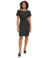 Фото #1 товара Women's Puff-Sleeve Side-Ruched Sheath Dress