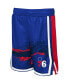 ფოტო #3 პროდუქტის Big Boys Royal Philadelphia 76ers Fade Away Shorts