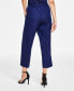 Фото #2 товара Women's Linen-Blend Mid Rise Drawstring-Waist Crop Pants, Regular & Petite