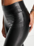 Vila leather look leggings in black