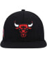 Фото #3 товара Men's Black Chicago Bulls Side Core 2.0 Snapback Hat