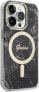 Guess Zestaw Guess GUBPP14LHMEACSK Case+ Charger iPhone 14 Pro 6,1" czarny/black hard case Marble MagSafe NoSize