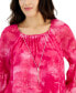 ფოტო #3 პროდუქტის Women's New Year Tie-Dyed Necklace Top, Created for Macy's