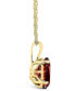 Фото #3 товара Macy's garnet (3-1/10 ct. t.w.) Pendant Necklace in 14K Yellow Gold