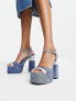 Фото #2 товара Jeffrey Campbell Girl Friend platform sandals in denim