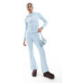 Fashionkilla knitted straight leg trousers co-ord in light blue