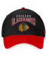 ფოტო #2 პროდუქტის Men's Black, Red Chicago Blackhawks Fundamental 2-Tone Flex Hat