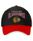 Головной убор Fanatics мужской черно-красный Chicago Blackhawks Fundamental 2-Tone Flex Hat Красно-черный, M/L - фото #2