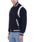 ფოტო #3 პროდუქტის Men's Varsity Jacket with Faux Leather Trim