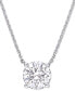 Фото #1 товара Lab-Grown Moissanite Solitaire 17" Pendant Necklace (1-3/4 ct. t.w.) in 14k White Gold