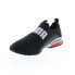 Фото #8 товара Puma Axelion Slip On 37719801 Mens Black Canvas Athletic Running Shoes