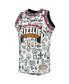 Фото #3 товара Men's Mike Bibby White Vancouver Grizzlies 1998-99 Hardwood Classics Doodle Swingman Player Jersey