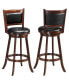 Set of 2 29'' Swivel Bar Height Stool Wood Dining Chair