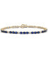 Sapphire (8-1/4 ct. t.w.) & Diamond (1/6 ct. t.w.) Link Bracelet in 14k Gold
