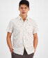 Фото #4 товара Men's Carey Abstract Arrows Linen-Blend Shirt, Created for Macy's