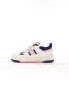 Фото #2 товара Polo Ralph Lauren Masters Sport trainer in white blue pink mix with logo