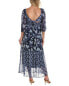 Taylor Smocked Midi Dress Women's Blue 2