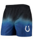 Фото #3 товара Men's Black, Royal Indianapolis Colts Dip-Dye Swim Shorts