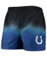 Men's Black, Royal Indianapolis Colts Dip-Dye Swim Shorts