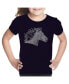 Big Girl's Word Art T-shirt - Horse Mane