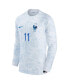 Men's Ousmane Dembele White France National Team 2022/23 Away Breathe Stadium Replica Long Sleeve Jersey