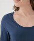 Women's Organic Cotton Softspun Scoop Neck 3/4 Sleeve Tee