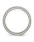 ფოტო #2 პროდუქტის Titanium Brushed and Polished Grooved Wedding Band Ring