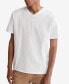Фото #3 товара Men's Smooth Cotton Solid V-Neck T-Shirt