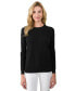 Фото #1 товара Women's 100% Pure Cashmere Long Sleeve Crew Neck Pullover Sweater
