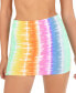 Juniors' Ombre Rainbow Cover-Up Mini Skirt