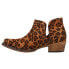 Фото #3 товара Roper Ava LeopardCheetah Snip Toe Cowboy Booties Womens Brown Casual Boots 09-02