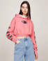 Tommy Jeans Pullover Hoodie in Light Pink Розовый, L - EU 40 - фото #1