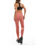 Nike Training One wrapped high waisted 7/8 leggings in pink Розовый, S - фото #2