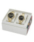 ფოტო #3 პროდუქტის His and Hers Multifunction Gold-Tone Stainless Steel Watch Box Set, 42mm 38mm