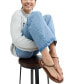Фото #6 товара Women's Jessica Sculpted "C" Ankle-Strap Thong Flat Sandals