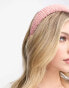 My Accessories London beaded headband in light pink