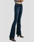 ფოტო #3 პროდუქტის Women's Mid Rise Soft Stretch Faded Flare Jeans