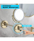 Фото #3 товара 8 Inch LED Wall Mount Two-Sided Makeup Vanity Mirror 12 Inch Extension 1X/3X Magnify