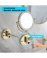 Фото #3 товара 8 Inch LED Wall Mount Two-Sided Magnifying Makeup Vanity Mirror 12 Inch Extension 1X/3X