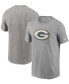 Фото #1 товара Men's Heathered Gray Green Bay Packers Primary Logo T-shirt