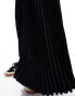 Y.A.S satin pleated midi skirt in black 2XL - фото #14